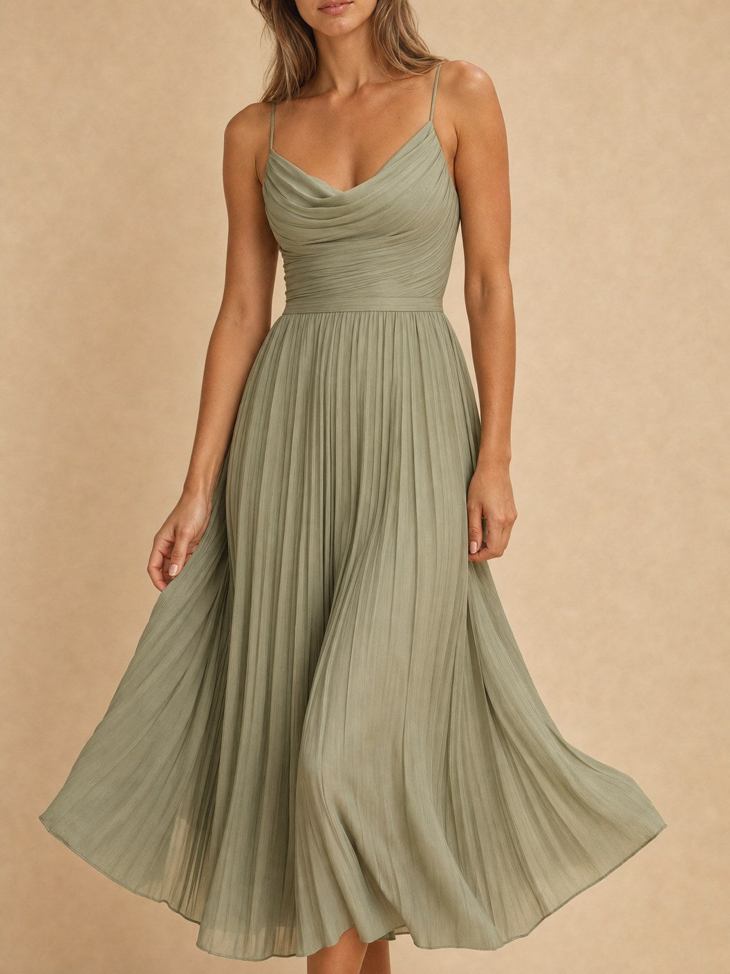 Lena Plissiertes Midikleid Ansicht 4 - Evoke Mode