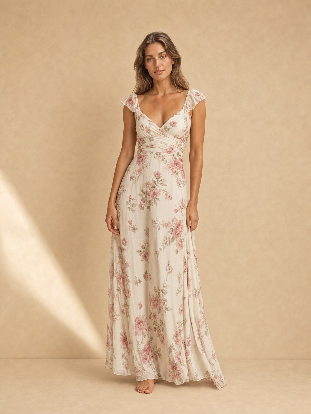 Amelie Florales Maxikleid Ansicht 1 - Evoke Mode