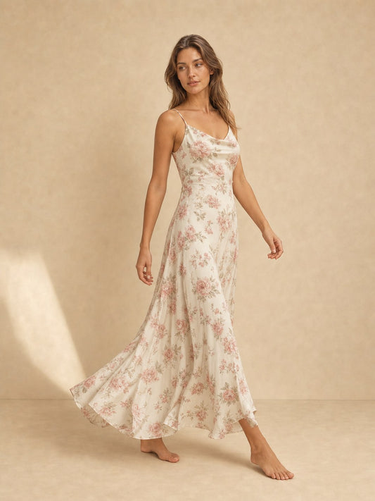 Amelie Florales Maxikleid Ansicht 2 - Evoke Mode