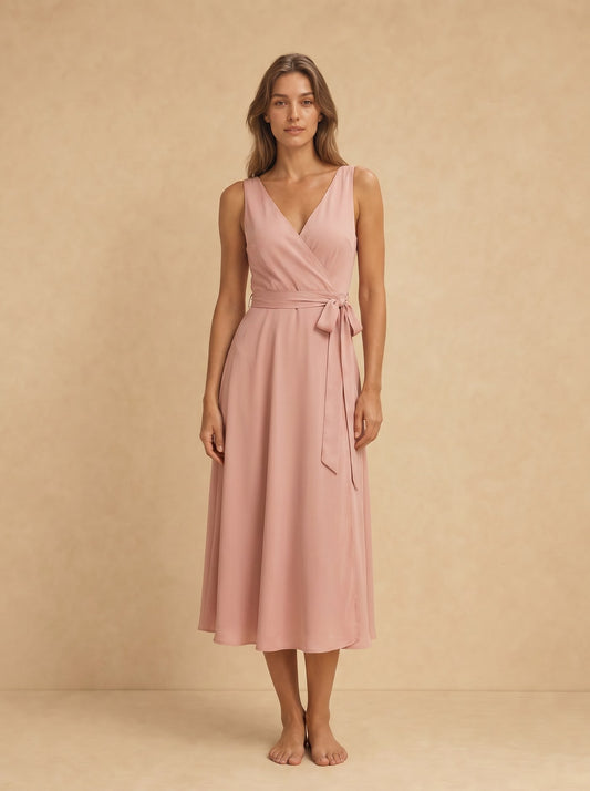 Clara Wickelkleid in Rosé Ansicht 1 - Evoke Mode