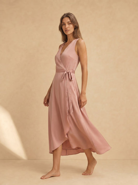 Clara Wickelkleid in Rosé Ansicht 2 - Evoke Mode