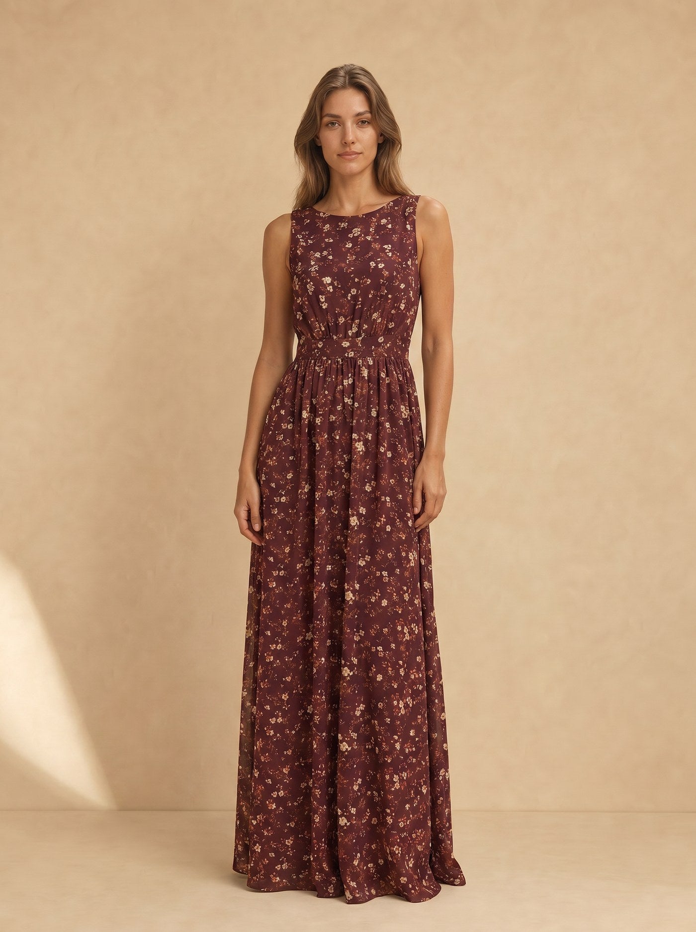 Elise Elegantes Florales Maxikleid Ansicht 1 - Evoke Mode
