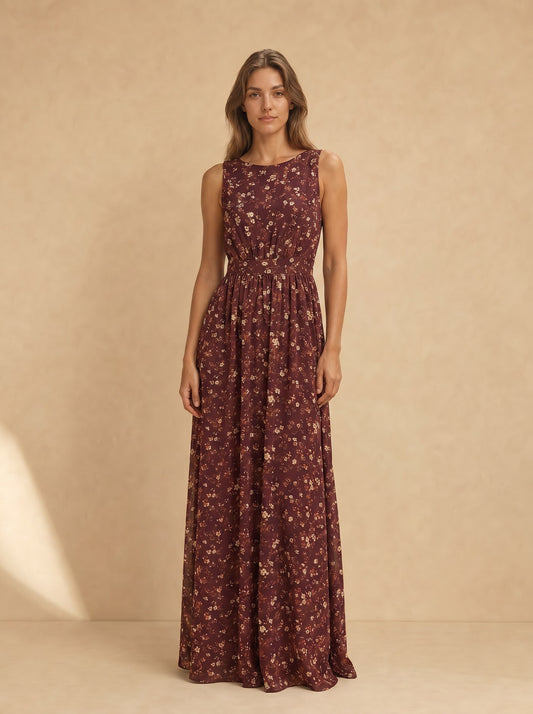 Elise Elegantes Florales Maxikleid Ansicht 1 - Evoke Mode