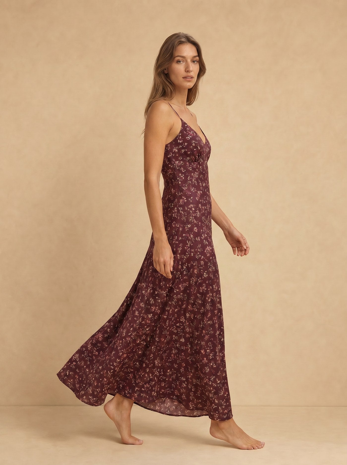 Elise Elegantes Florales Maxikleid Ansicht 2 - Evoke Mode
