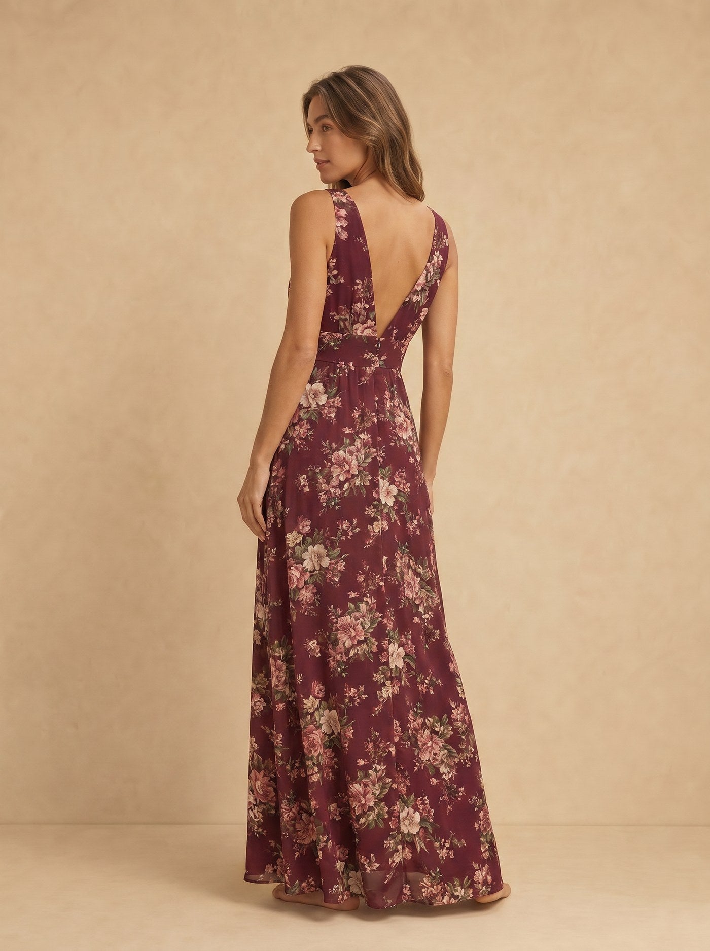 Elise Elegantes Florales Maxikleid Ansicht 3 - Evoke Mode