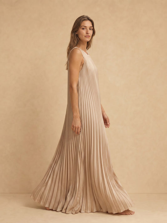Hanna Plissiertes Maxikleid Ansicht 2 - Evoke Mode