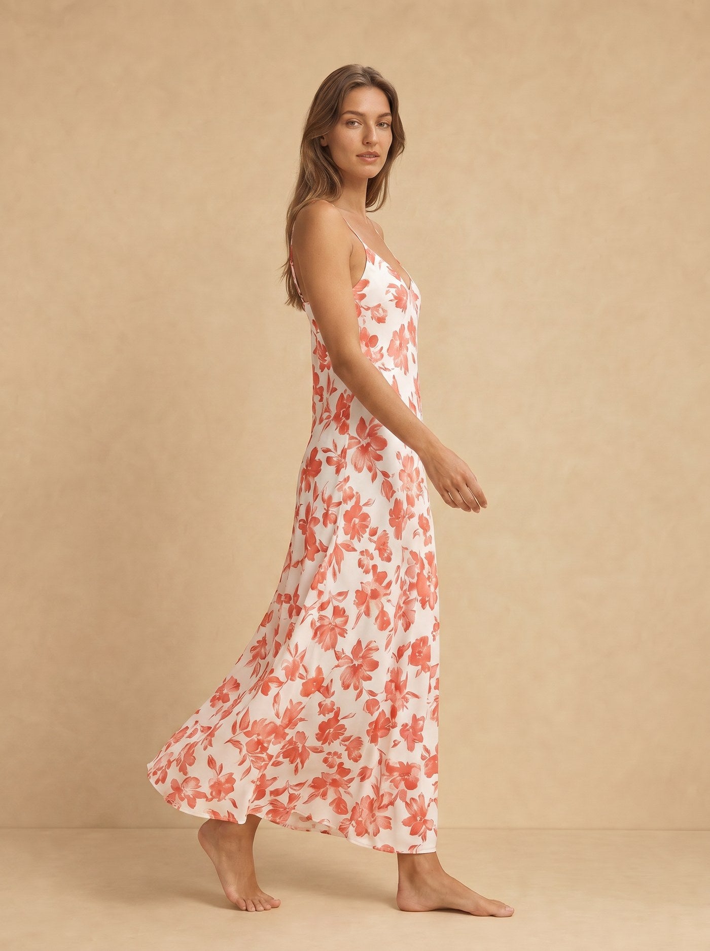 Mila Florales Strand-Maxikleid Ansicht 2 - Evoke Mode