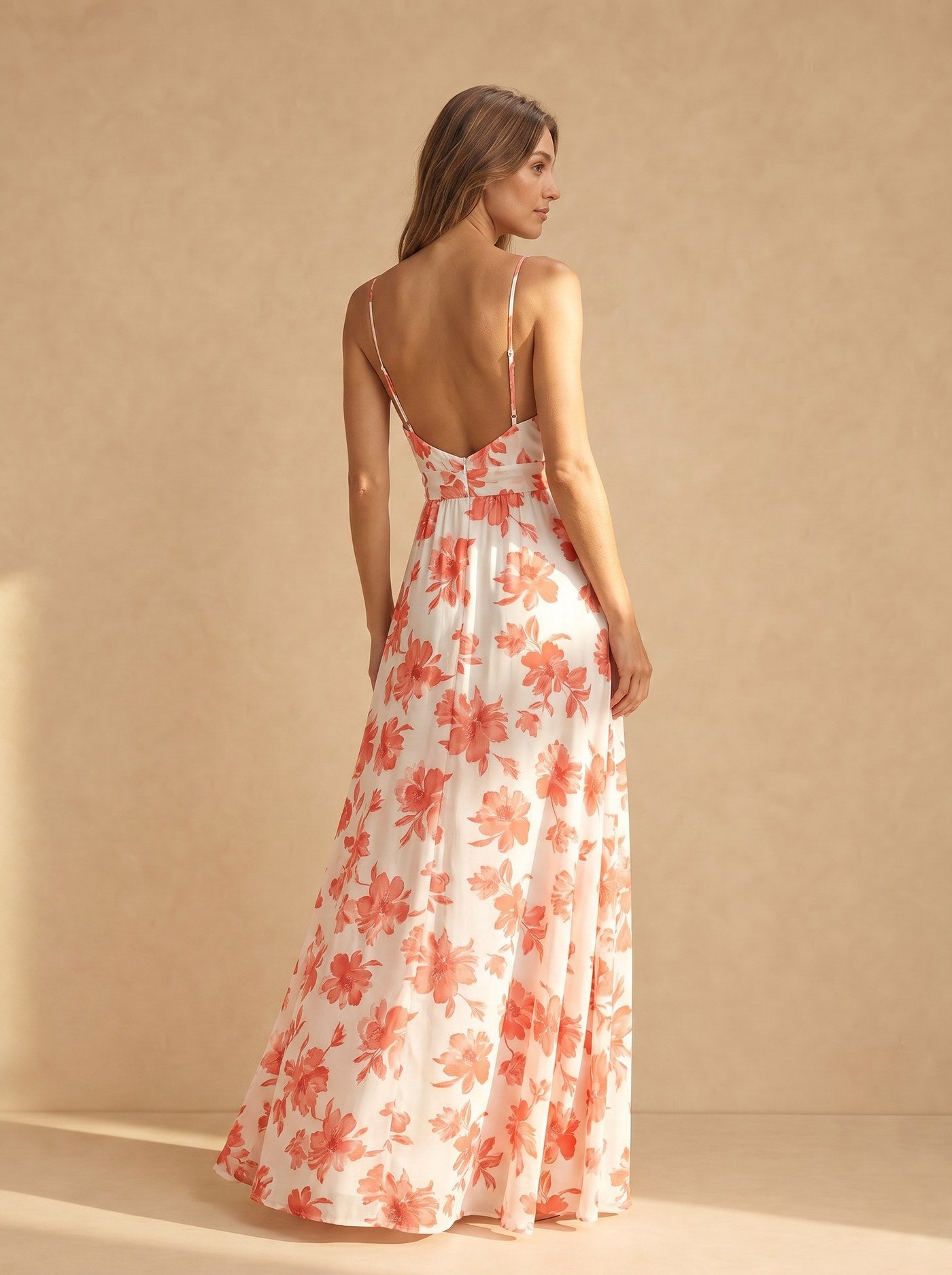 Mila Florales Strand-Maxikleid Ansicht 3 - Evoke Mode