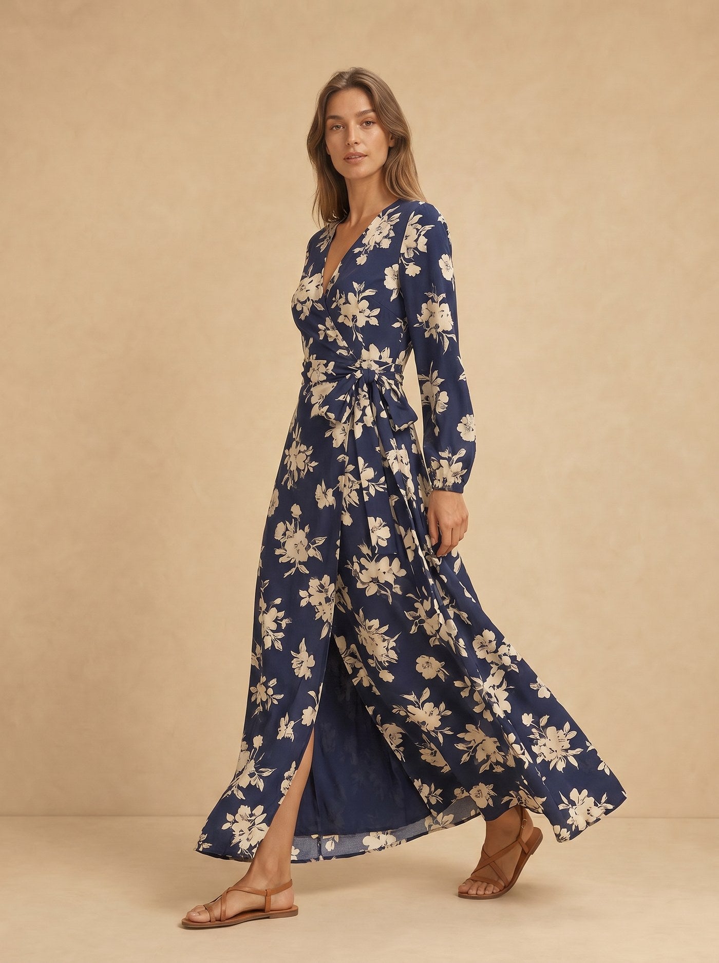 Nora Florales Wickel-Maxikleid Ansicht 2 - Evoke Mode